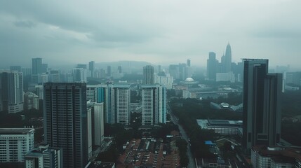 Obraz premium Kuala Lumpur Twin Towers: Iconic Skyscrapers of Malaysia's Metropolis