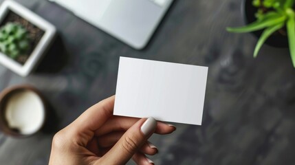 Obraz premium Blank corporate business card mockup stock photo --ar 16:9 --raw --v 6 Job ID: 261d5777-c727-4506-ba31-583fc6b196d8
