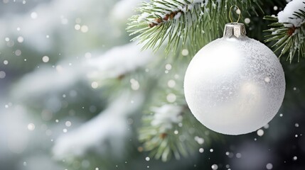 snow white christmas bulb