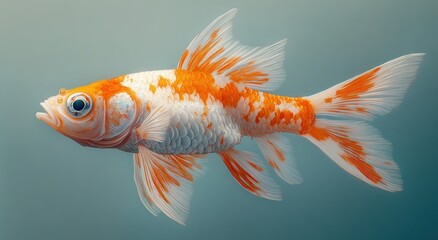 Realistic Illustration of Atlantic Cod Fish with Silvery Dots in Botanical Art Style Vintage Aesthetic