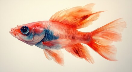 Vintage Illustration of Atlantic Cod Side View Darkish Silvery Dotted Skin Aquatic Wildlife Natural History