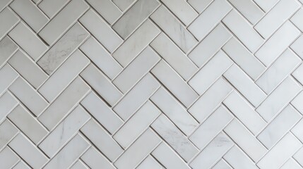 Elegant herringbone tile installation modern home interior design bright bathroom close-up aesthetic appeal