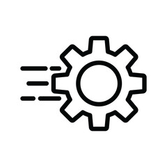 Gear setting icon, containing Cog wheel isolated on transparent background, icon for app or web site, gear PNG