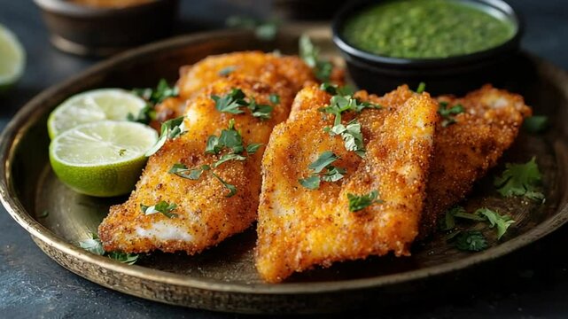 rawa fried pomfret video indian seafood