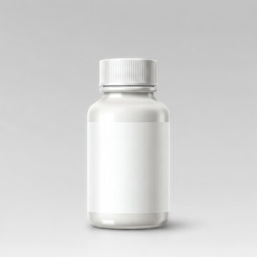 Medicine pharmaceutical cosmetic soap bottle mockup isolated on white
