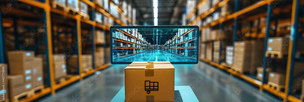 Poster smart warehouse management system using augmented reality technology to identify package picking and