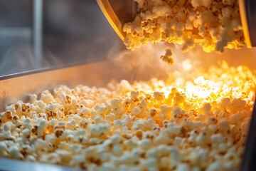 Assorted Packaged Popcorn Ready for Sale Displaying Various Flavors, Generative AI