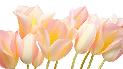 Fototapeta premium petals tulips white background