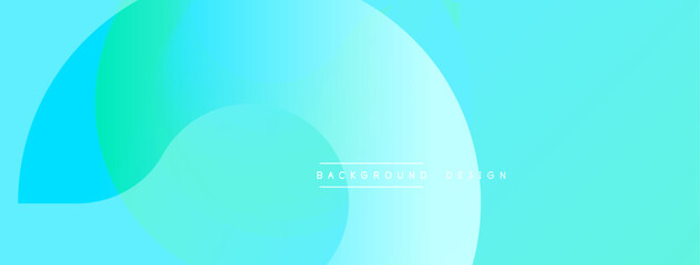 Abstract background features overlapping turquoise, cyan circles. Gradient creates soft, modern visual effect. Minimalist design suitable for digital projects.