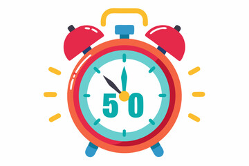 High-quality vector illustration of a clock, perfect for use in time-related designs, infographics, educational materials, mobile apps, UI elements, websites, and print projects