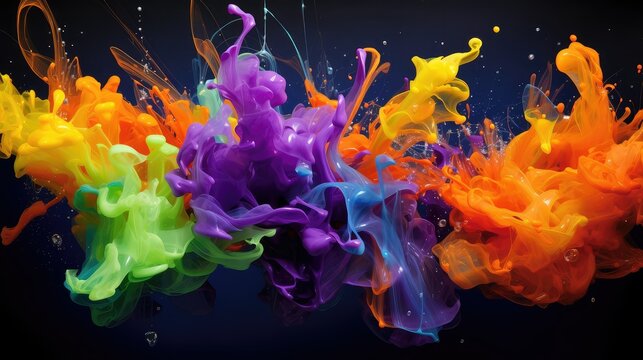 colors acrylic in water