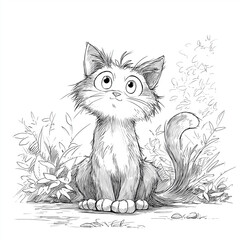 Coloring page cat