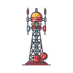 Fototapeta premium Communication Tower Advanced Wireless Technology Illustration