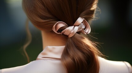 Fototapeta premium hair rose gold ribbon