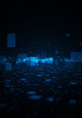 Obraz premium Abstract Blue Digital Background