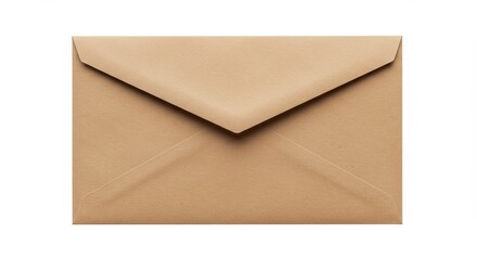 Plain rectangular envelope made of natural kraft paper with a textured