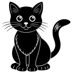 This charming cat vector is fully editable and scalable, making it ideal for both print and web use. Suitable for creative and commercial purposes.