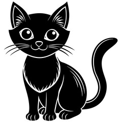 This charming cat vector is fully editable and scalable, making it ideal for both print and web use. Suitable for creative and commercial purposes.