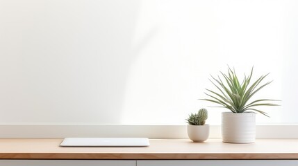 modern blank desktop on desk