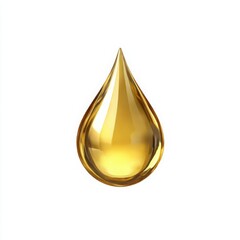 A single, clear golden liquid drop