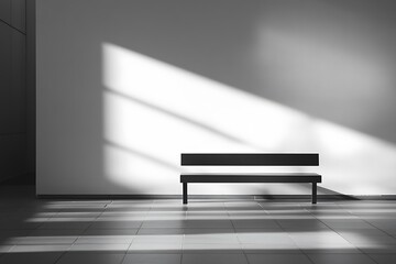 Fototapeta premium empty room with bench