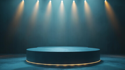 Stage lighting background product display podium platform presentation