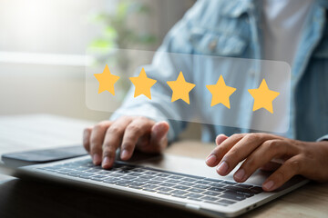 Experience excellent customer service, User give five star rating on online application, Positive...