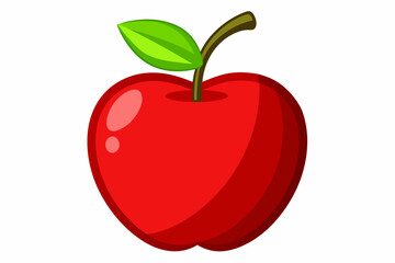 High-quality vector illustration of a fresh apple, perfect for food-related designs, healthy lifestyle promotions, educational materials, product packaging,