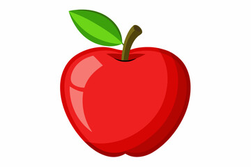 High-quality vector illustration of a fresh apple, perfect for food-related designs, healthy lifestyle promotions, educational materials, product packaging,