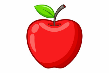 High-quality vector illustration of a fresh apple, perfect for food-related designs, healthy lifestyle promotions, educational materials, product packaging,