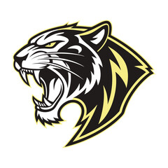 Minimalist Tiger Head Vector – Strong Big Cat Silhouette