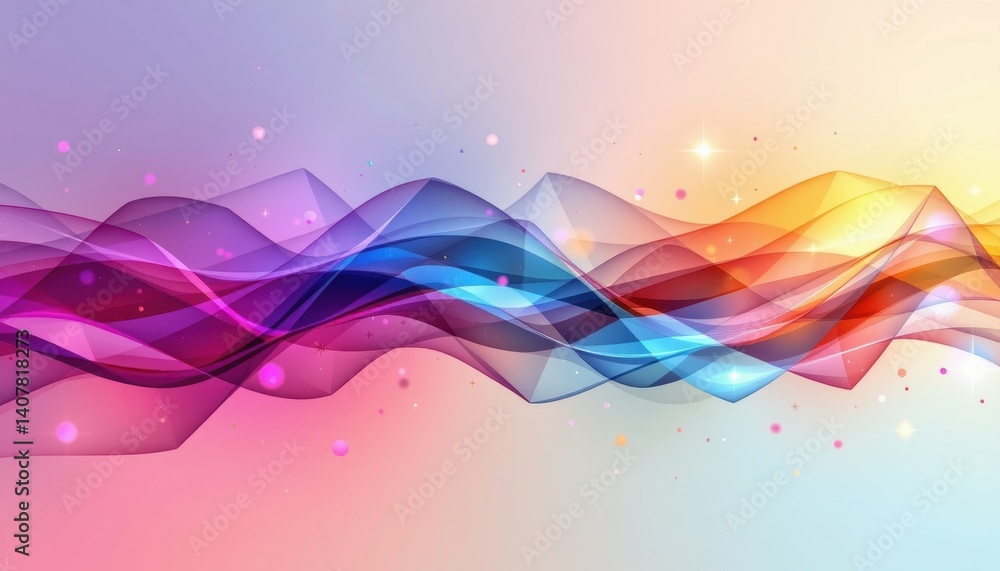 Aufkleber abstract crystal gradient design an abstract composition where crystal forms transition through a gr