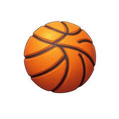 Obraz premium Basketball_Ball_Orange_Black_Lines