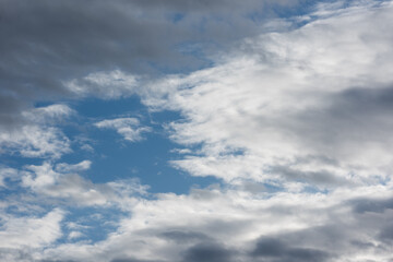 Dramatic dark storm rain clouds black sky background. Dark thunderstorm clouds rainny atmosphere. Meteorology danger windstorm disasters climate. Dark cloudscape storm disaster gloomy gray cloud sky
