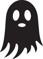 Halloween Ghost Flat Vector Illustration
