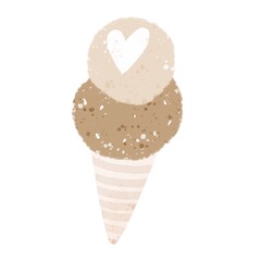 cartoon ice cream. Summer colorful illustration, flat style. design for cards, print, posters, logo, cover