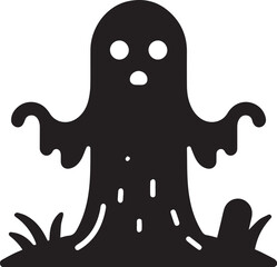 Halloween Ghost Flat Vector Illustration