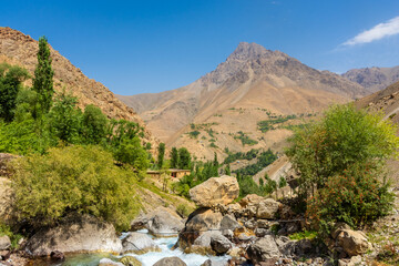 The beautiful valley of the Fann Mountains, Seven Lakes hiking trail,  Tajikistan