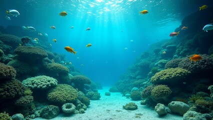 Fototapeta premium Sunshine Paradise in the Underwater World