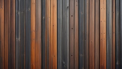 Fototapeta premium Full frame close-up view of a dark brown wooden plank surface