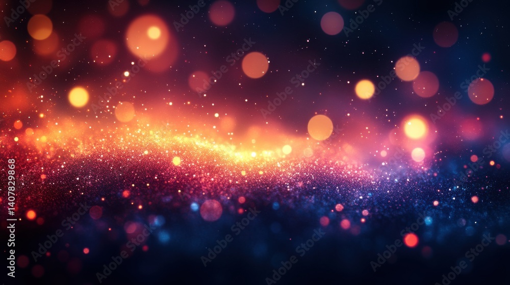 Poster abstract background with colorful bokeh lights,stock image