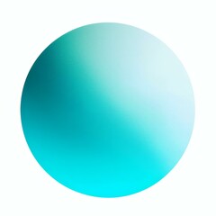 Turquoise Sphere Gradient: Smooth Transition from Dark Teal to Light Blue on White Background for Modern Designs