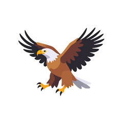 Cartoon_eagle_with_brown_body_black_wings_and_white_head_in_flight