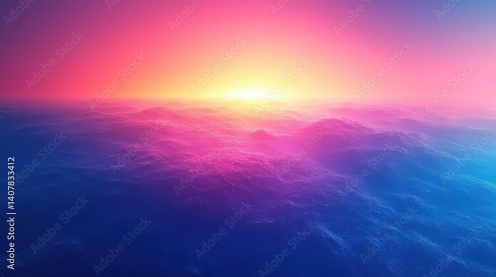 Aufkleber abstract color gradient vignette blue color gradient background design
