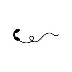 Telephone receiver with a cord