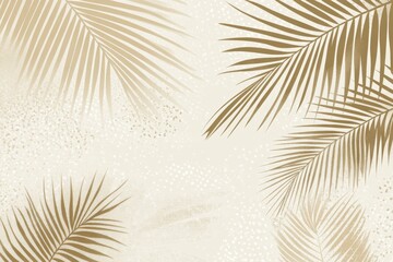 Obraz premium A light sepia-toned background with halftone dots, creating an abstract pattern that resembles palm leaves and sunlight