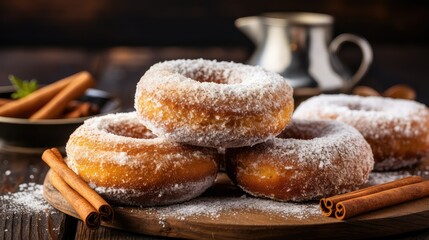 close dessert donut food background
