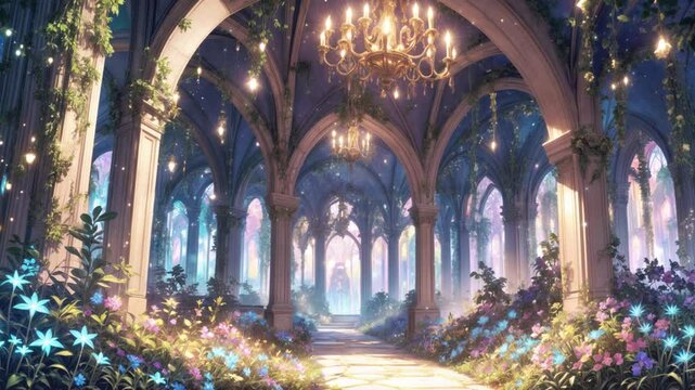 花が咲く美しい神殿