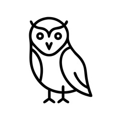 Fototapeta premium Line Art of an Owl with Geometric Features 