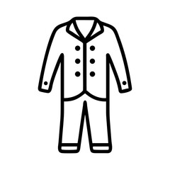 Naklejka premium Line Art Pajamas with Clean, Straight Lines and Shapes 